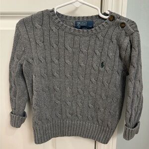 Polo Ralph Lauren grey cable knit sweater